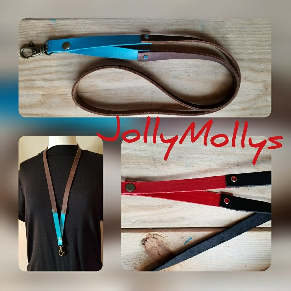 Leather lanyard